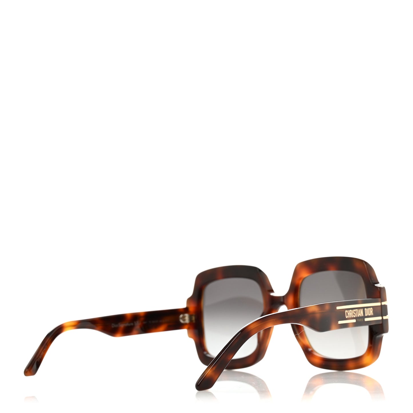Acetate Diorsignature S1U Square Sunglasses Tortoise