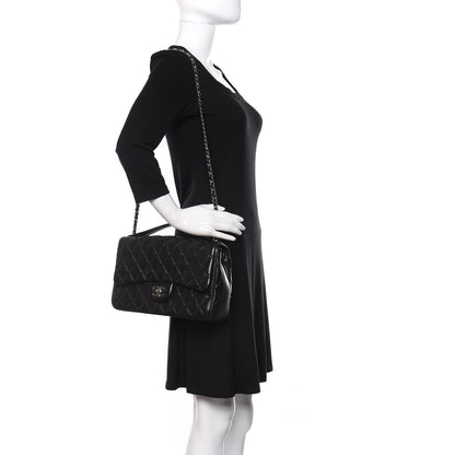 Chanel Lambskin Quilted Jumbo Easy Carry Flap Black 2 of 11