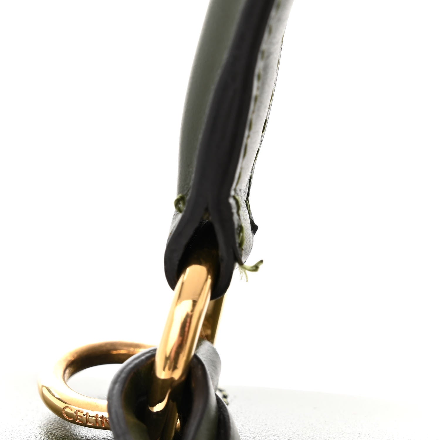 Celine Satinated Calfskin Medium 16 Top Handle Bag Khaki 12 of 12