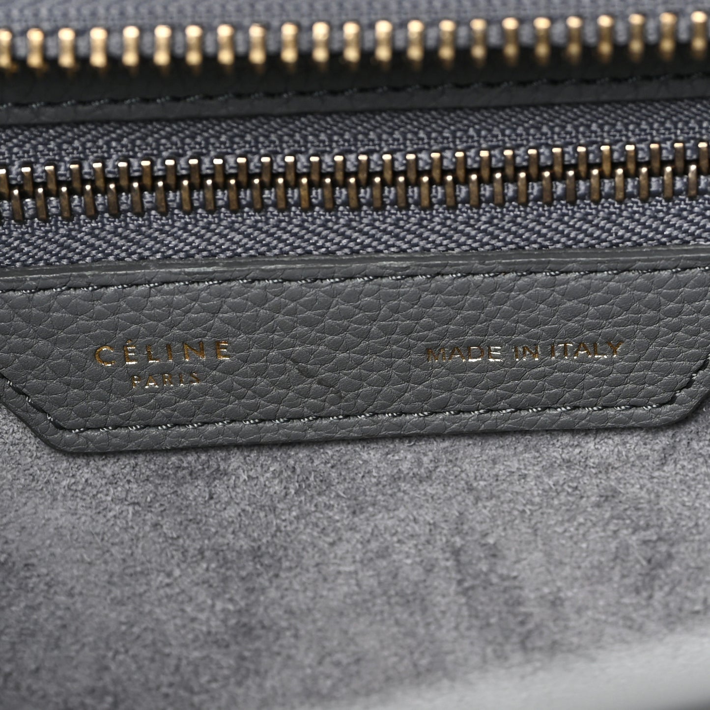 Baby Drummed Calfskin Micro Luggage Kohl