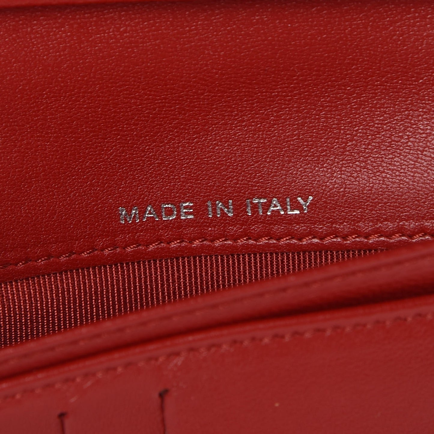 Lambskin Quilted Zipped Pocket Wallet Red