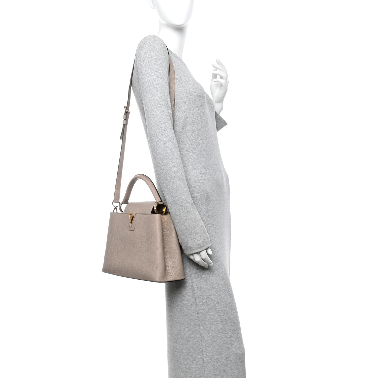 Louis Vuitton Taurillon Capucines PM Galet 3 of 17