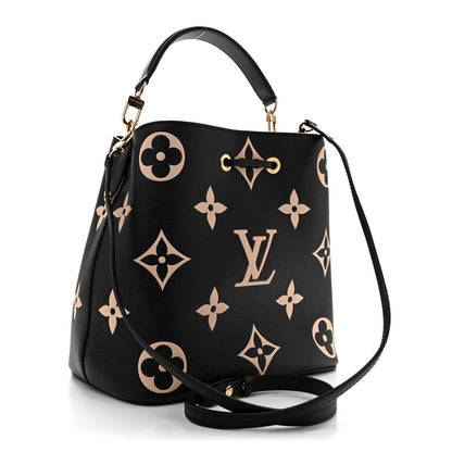Louis Vuitton Empreinte Monogram Giant Neonoe MM Black Beige 4 of 12