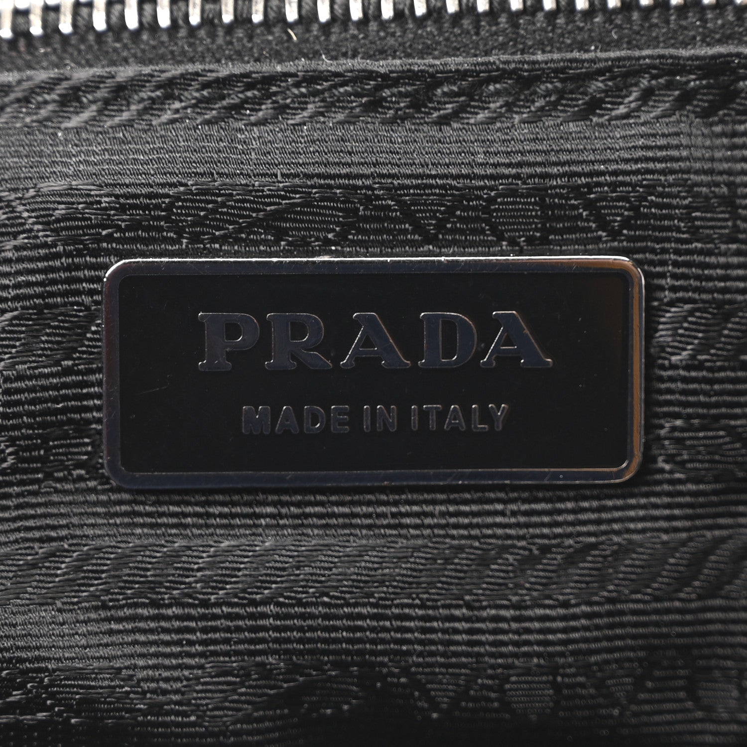 Prada Vitello Belt Easy Foldover Pushlock Satchel Black 6 of 9