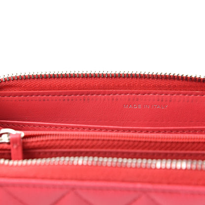 Chanel Caviar Quilted Large Gusset Zip Around Wallet Pink 9 of 11