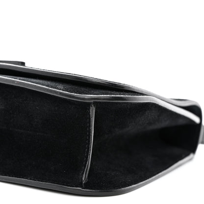 Saint Laurent Suede Small Spontini Saddle Bag Black 10 of 12