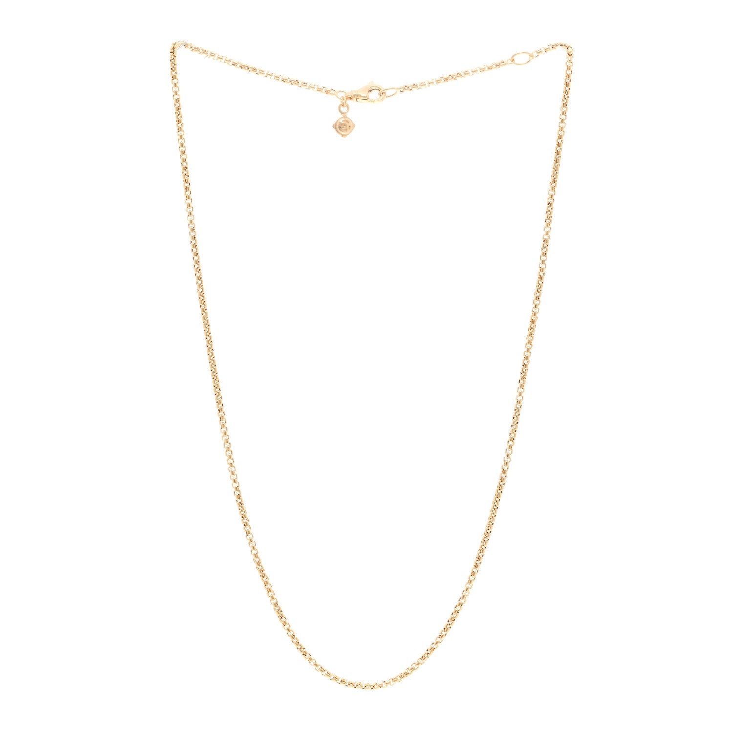 David Yurman 18K Yellow Gold 1.7mm Box Chain Necklace 3 of 4
