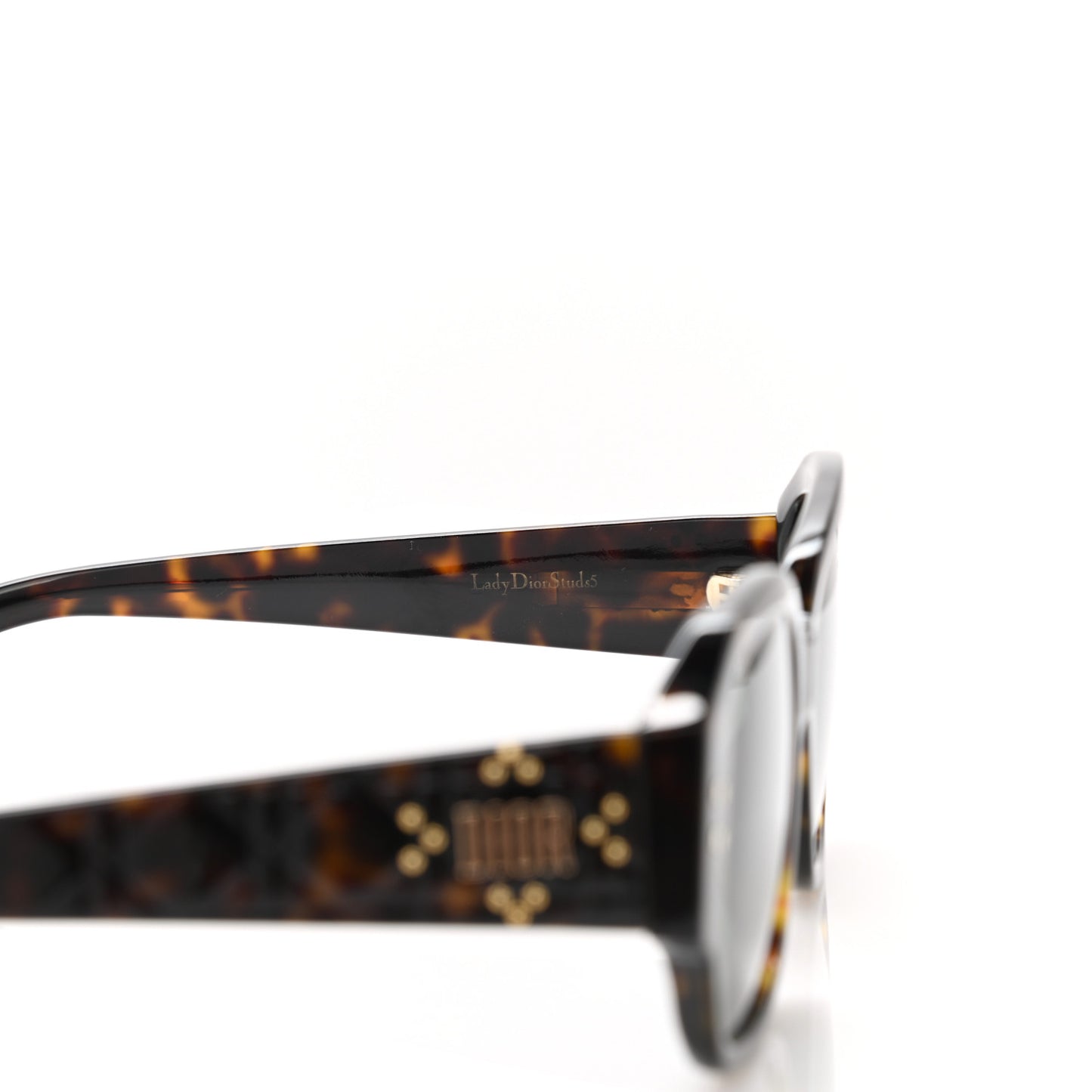 Acetate Cannage Lady Dior Studs 5 Sunglasses Havana