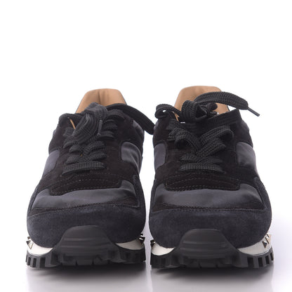 Valentino Garavani Suede Nylon Camouflage Womens Soul Rockstud Sneakers 35 Black 2 of 10
