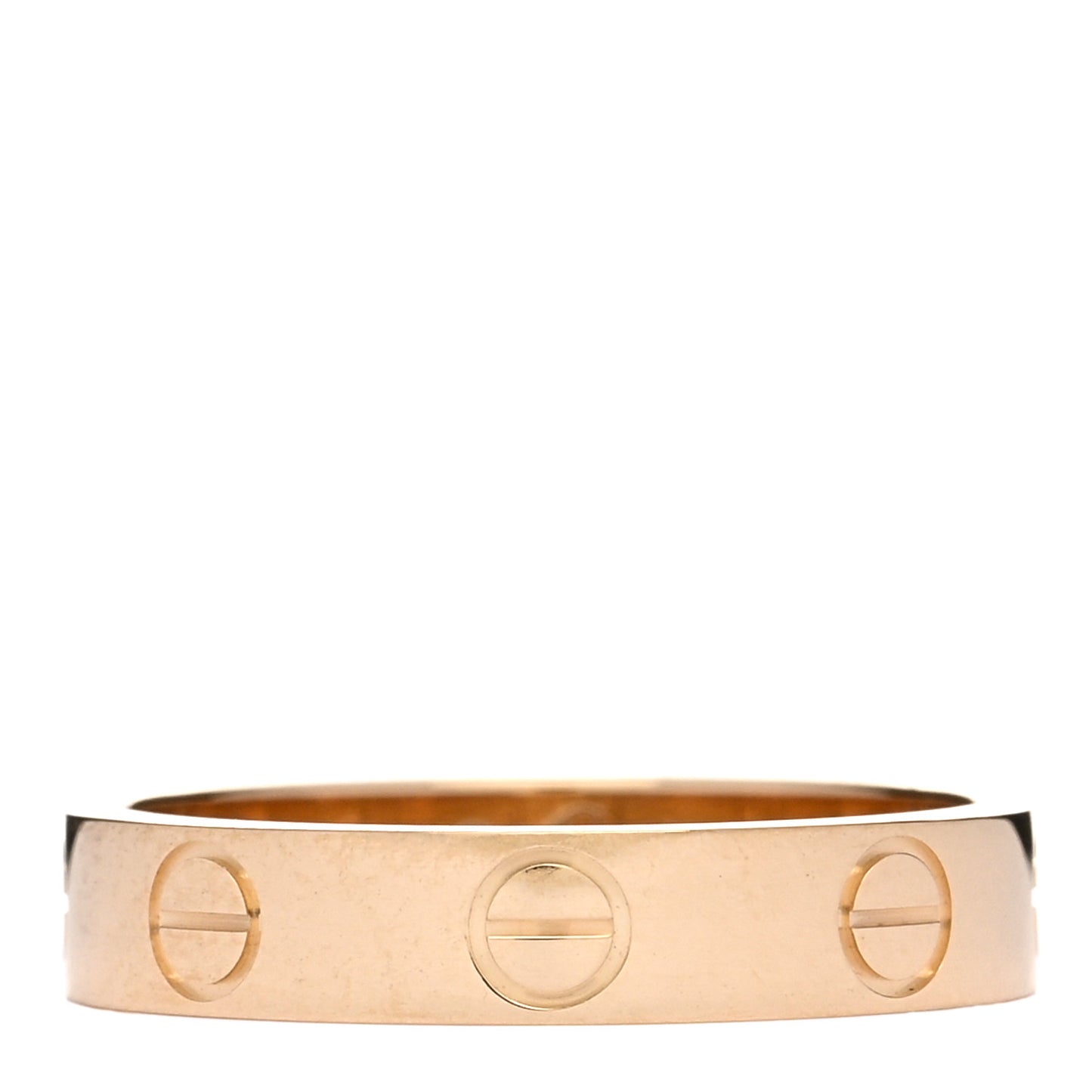 18K Yellow Gold 3.5mm LOVE Wedding Band Ring 49 4.75