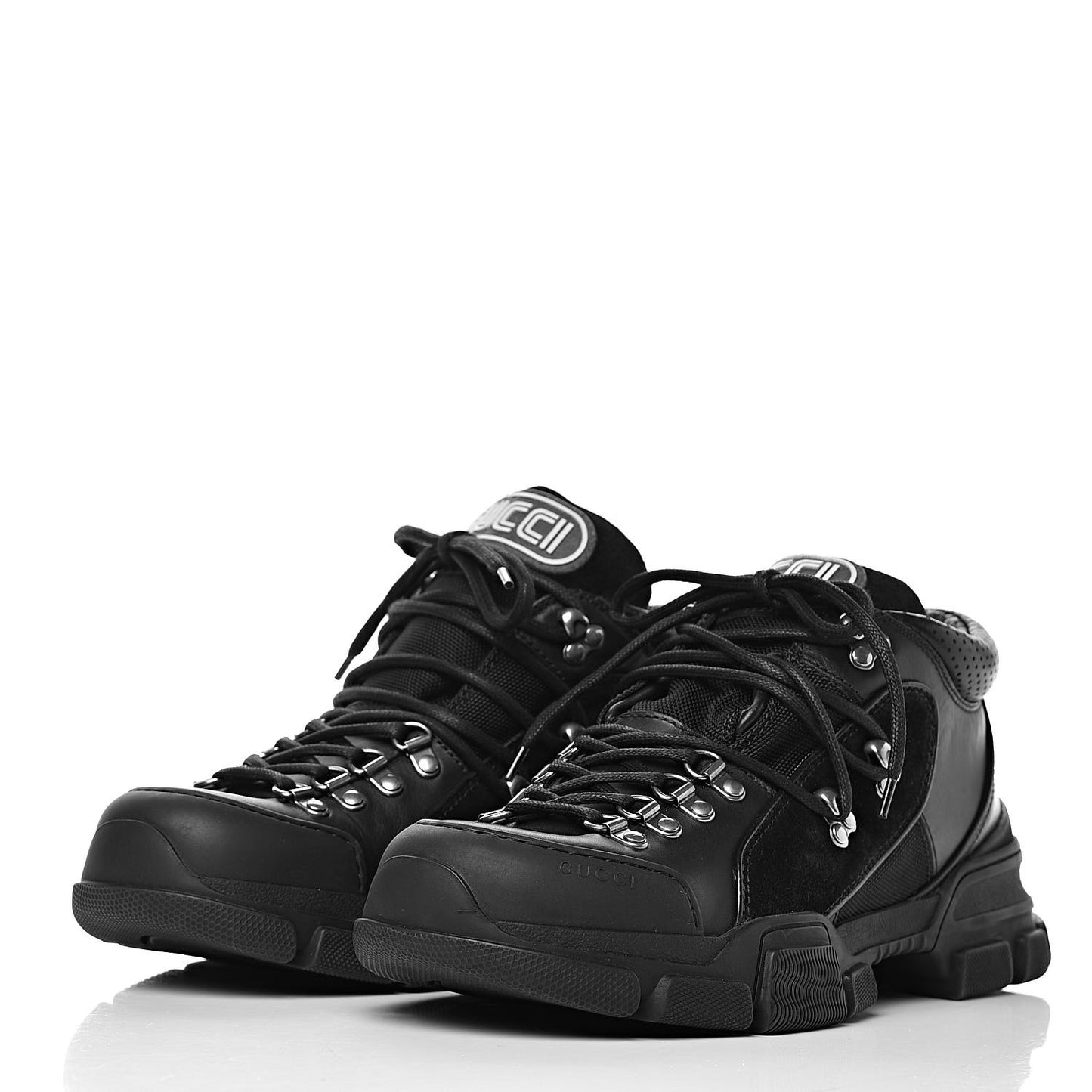 X SEGA Calfskin Suede Technical Canvas Mens Flashtrek Sneakers 8 Black