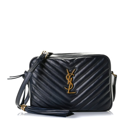 Saint Laurent Calfskin Matelasse Monogram Lou Camera Bag Deep Marine 1 of 10