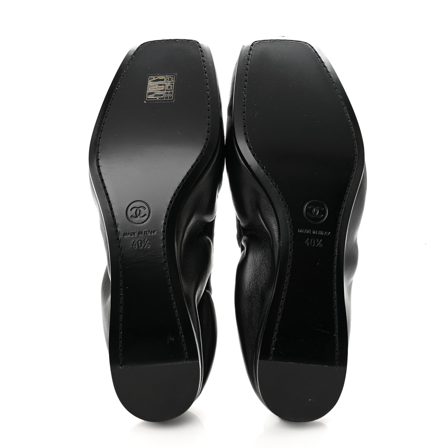 Chanel Lambskin CC Turnlock Ballerina Flats 40.5 Black 6 of 10