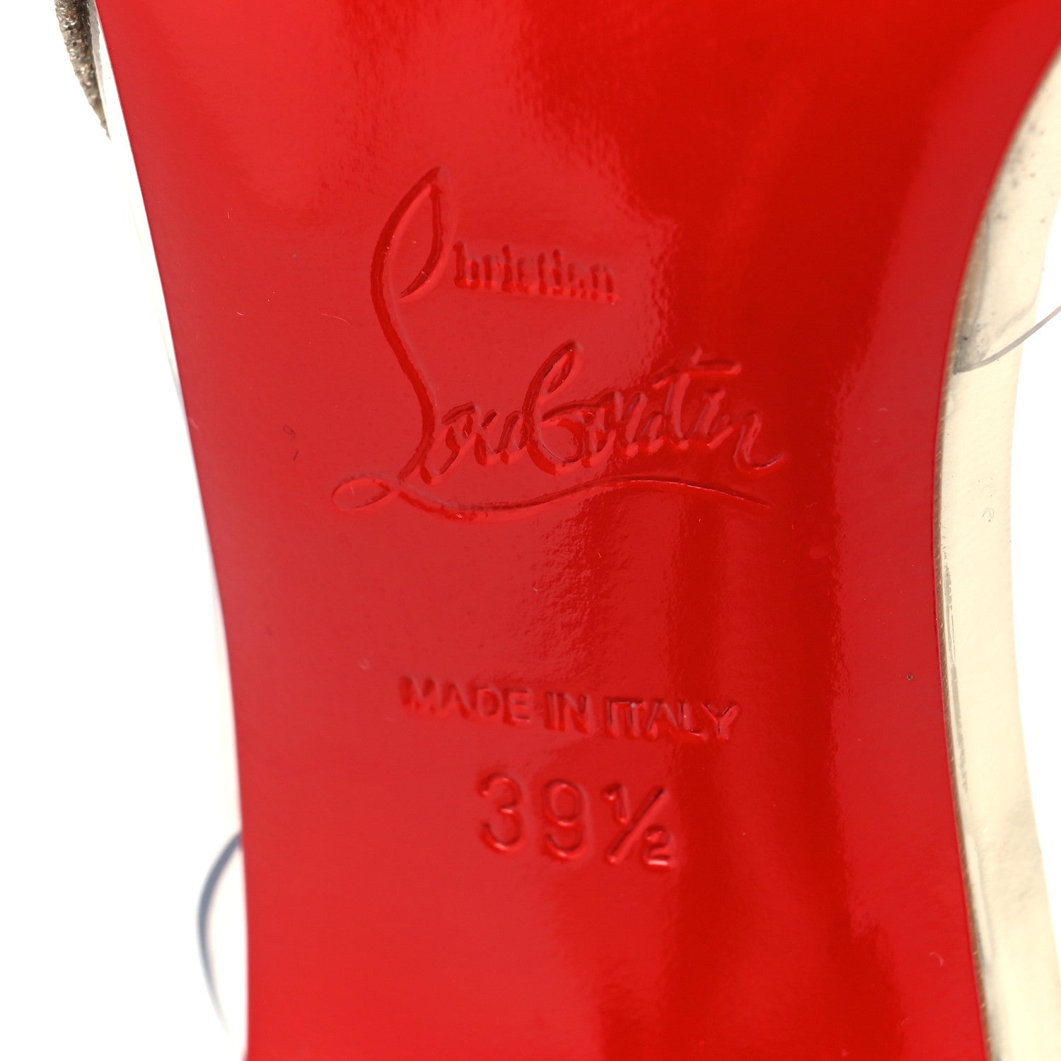 Christian Louboutin Mini Glitter PVC Specchio Optisexy 100 Pumps 39.5 6 of 7