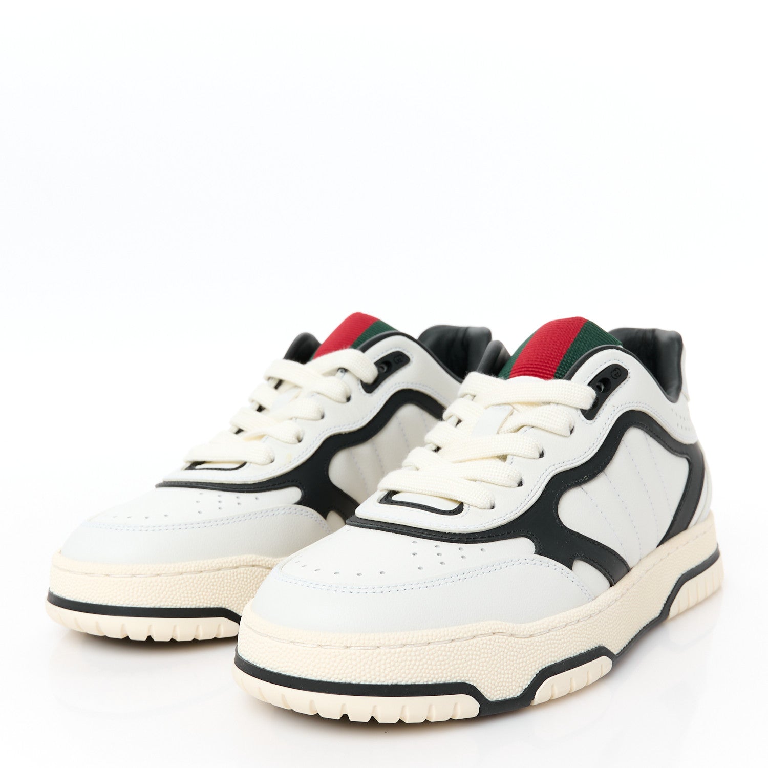 Gucci Calfskin Womens Re-Web Sneakers 36 Black White 4 of 11