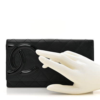 Chanel Calfskin Quilted Cambon Tri-Fold Wallet  Black 2 of 10