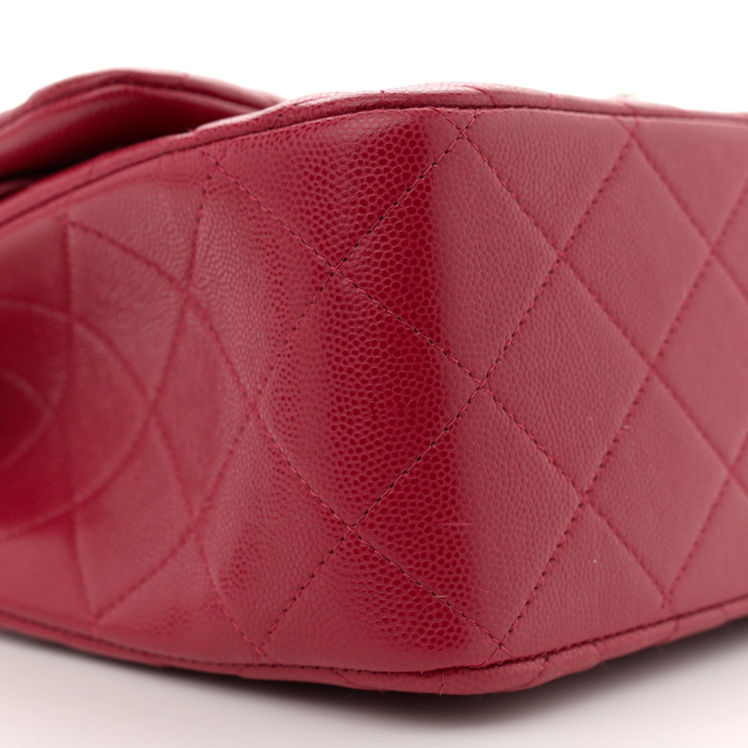 Chanel Caviar Quilted Jumbo Double Flap Dark Pink 9 of 11