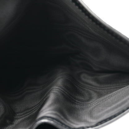 Prada Vitello Daino Triangle Continental Zip Wallet  Black 6 of 7