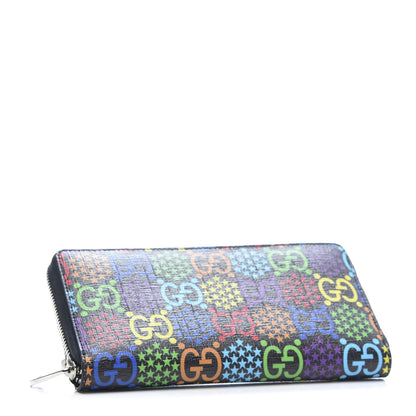 Gucci GG Supreme Monogram Psychedelic Zip Around Wallet Black Multicolor 4 of 8