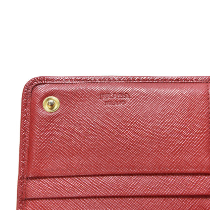 Prada Saffiano Fiocco Bow Continental Wallet Fuoco 9 of 9