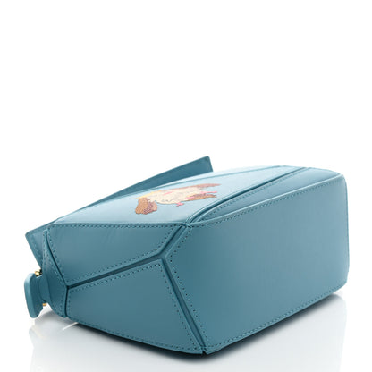 Loewe X HOWLS MOVING CASTLE Satin Calfskin Mini Heen Puzzle Bag Light Blue 4 of 10