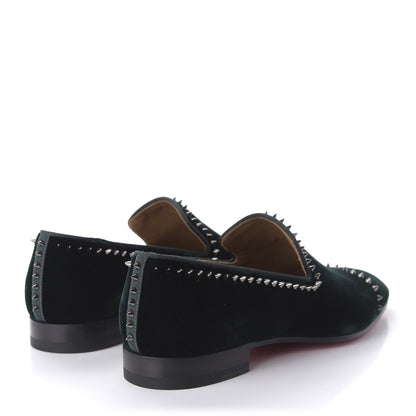 Christian Louboutin Velvet Mens Dandeton Flat Loafers 41 Vosges Dark Gunmetal 4 of 8