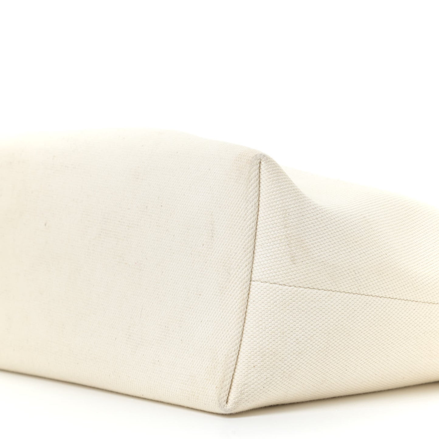 Canvas Calfskin Horizontal Cabas Natural Tan