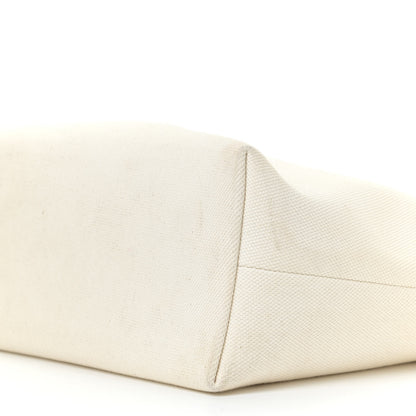 Celine Canvas Calfskin Horizontal Cabas Natural Tan 6 of 12