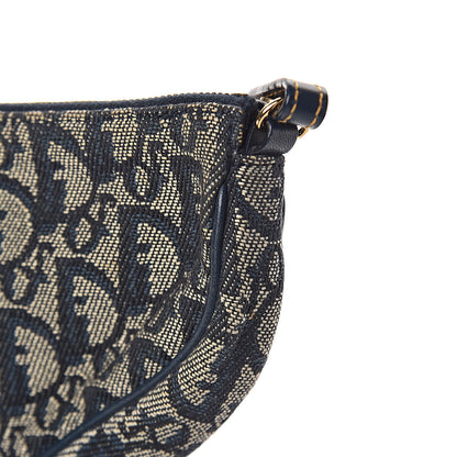 Christian Dior Monogram Mini Saddle Pochette Navy 10 of 12