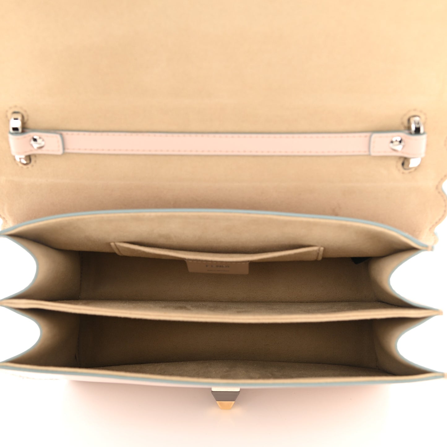 Vitello Liberty Scalloped Studded Kan I Shoulder Bag Plaster