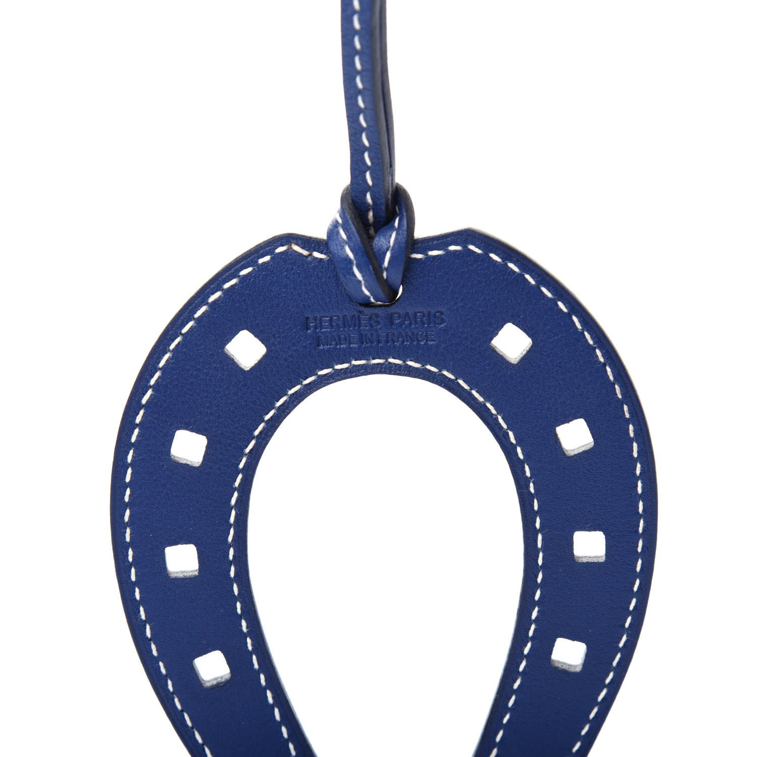 Hermes Swift Paddock Horseshoe Bag Charm Bleu Saphir 3 of 4