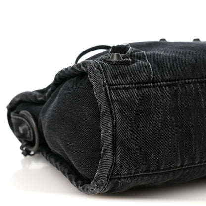 Balenciaga Washed Denim Classic Hardware Small Le City Black 9 of 10