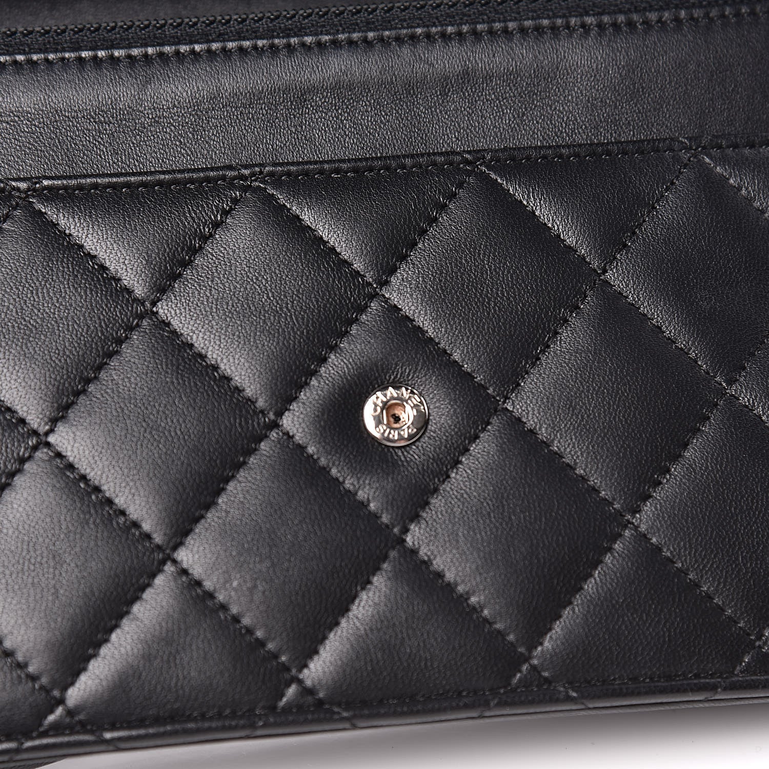 Chanel Lambskin Quilted Wallet On Chain WOC Black 12 of 13