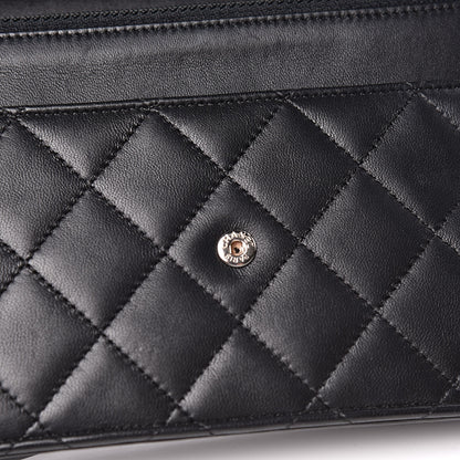 Chanel Lambskin Quilted Wallet On Chain WOC Black 12 of 13