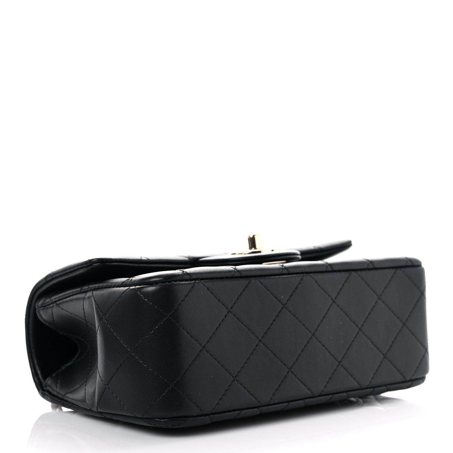 Chanel Lambskin Quilted Mini Top Handle Rectangular Flap Black 5 of 11