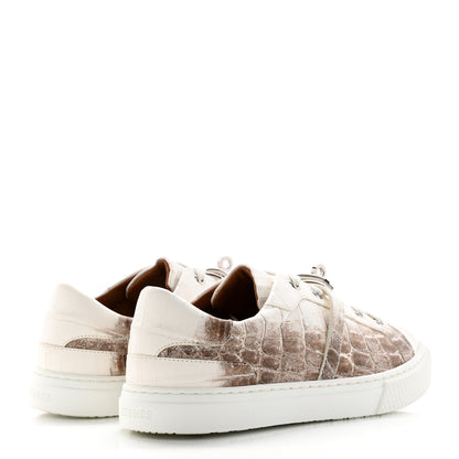 Hermes Matte Niloticus Crocodile Himalaya Day Sneaker 37.5 Blanc 4 of 13
