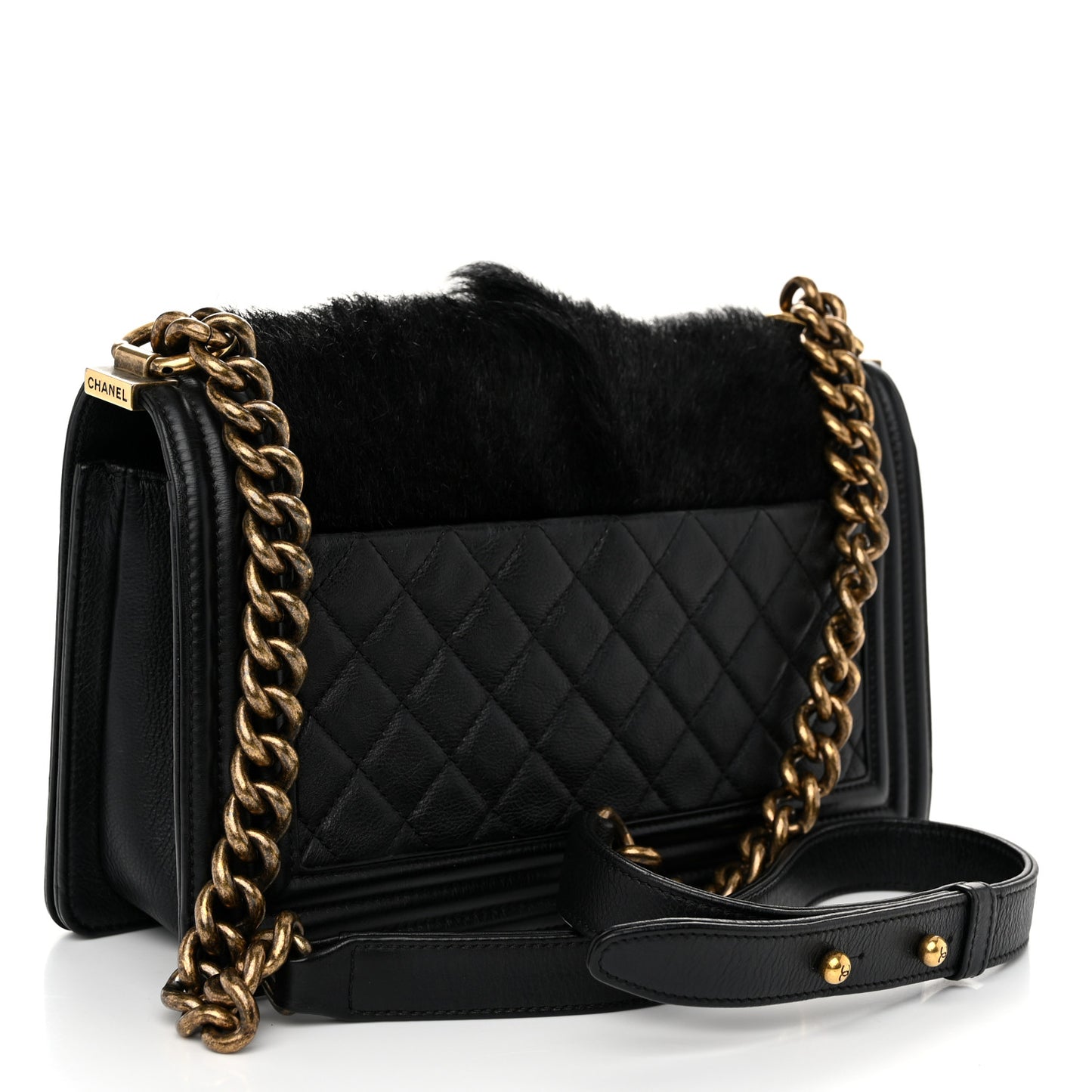 Goat Hair Medium Celtic Boy Flap Black