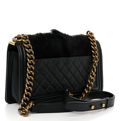 Chanel Goat Hair Medium Celtic Boy Flap Black 3 of 10