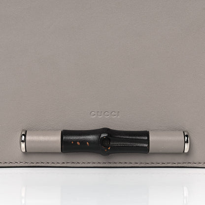 Gucci Calfskin Lady Bamboo Shoulder Bag Grey 7 of 10