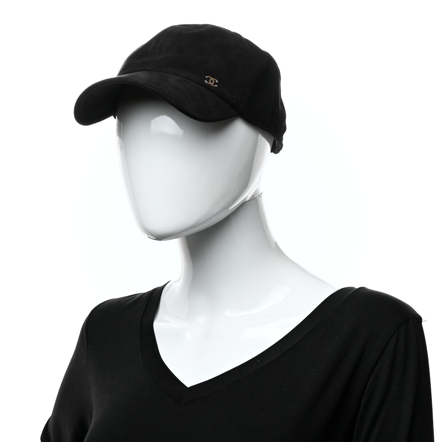 Suede Goatskin CC Cap Hat Black