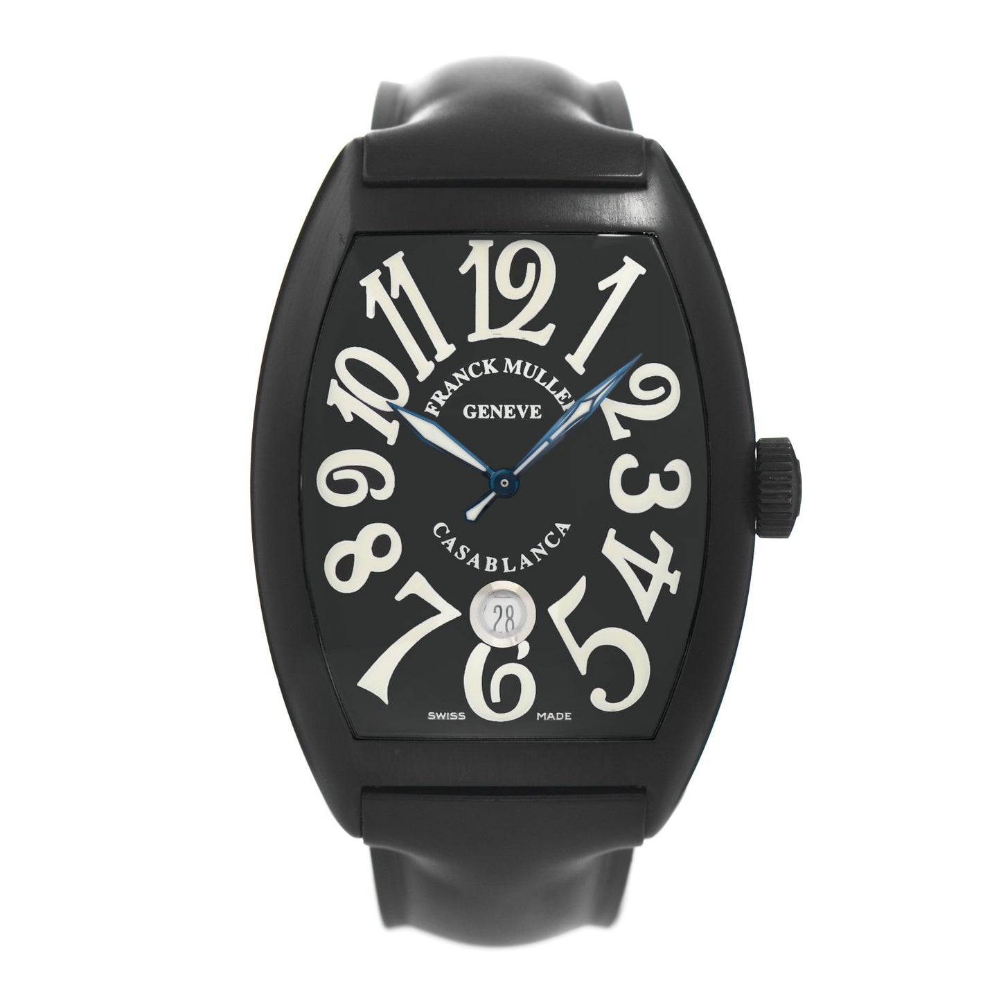 PVD Stainless Steel Rubber 39mm Casablanca Automatic Watch Black 8880CDTNR