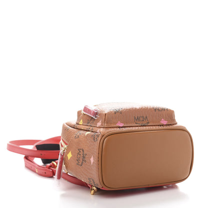 MCM Skyoptic Visetos X-Mini Stark Bebe Boo Backpack Cognac 3 of 8