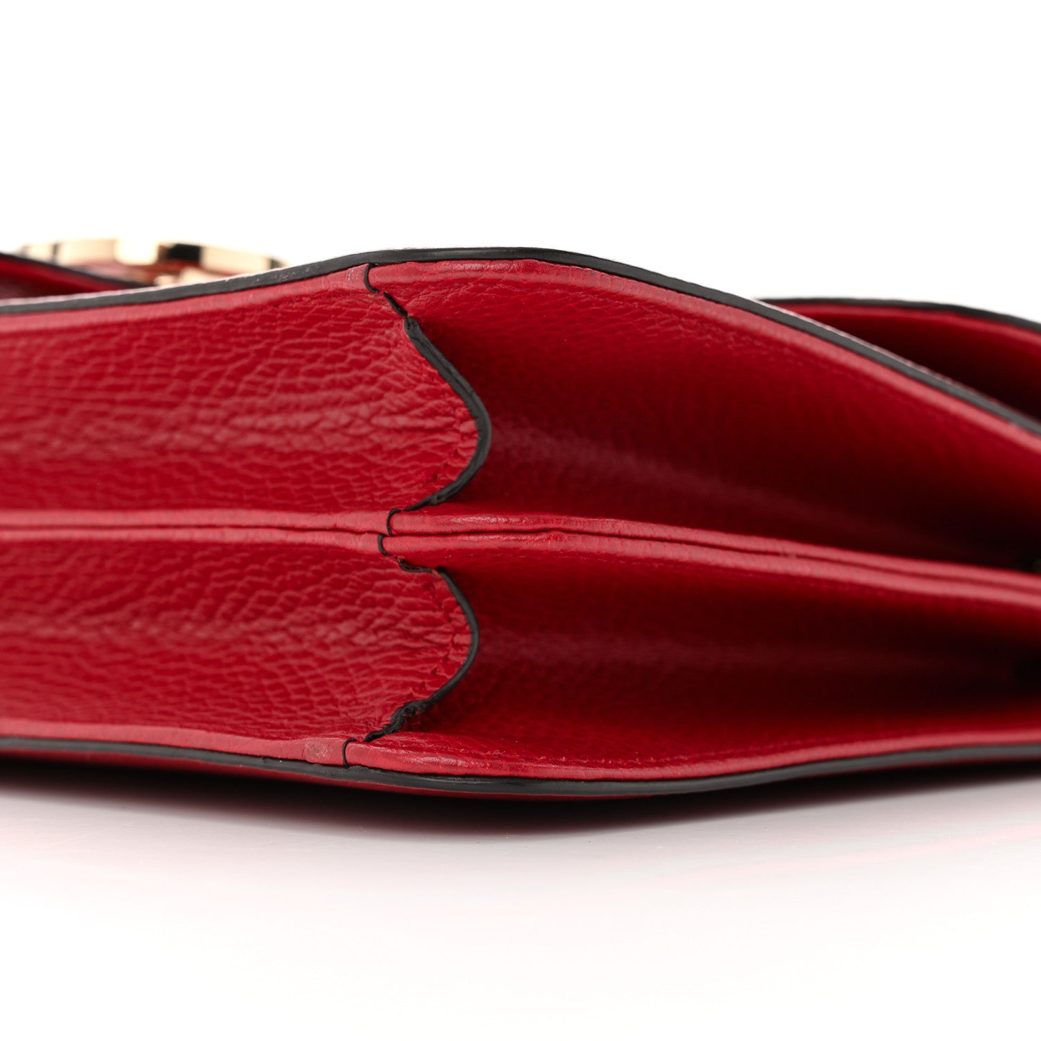 Gucci Dollar Calfskin Interlocking G Shoulder Bag Red 11 of 21