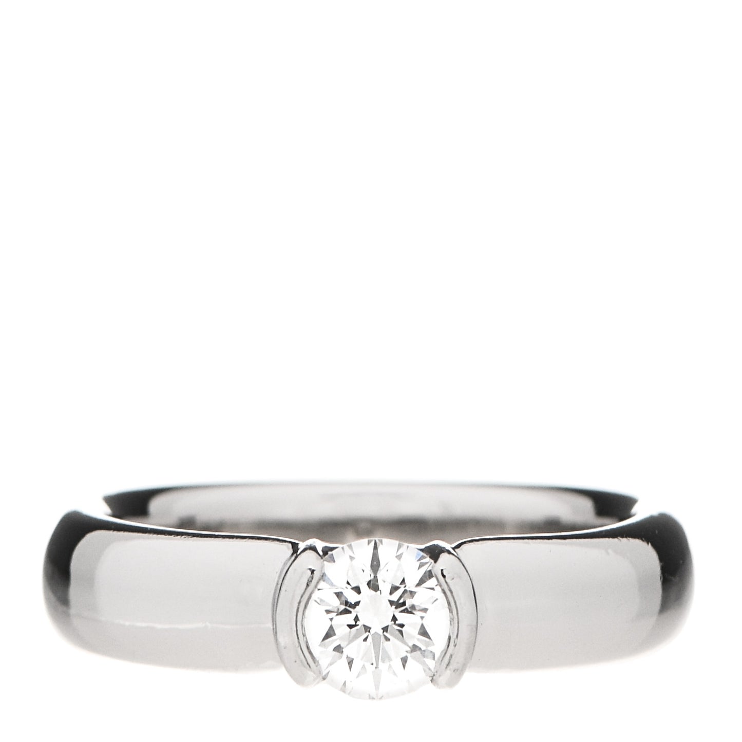 Platinum Diamond .40ct Etoile Solitaire Engagement Ring 48 4.5