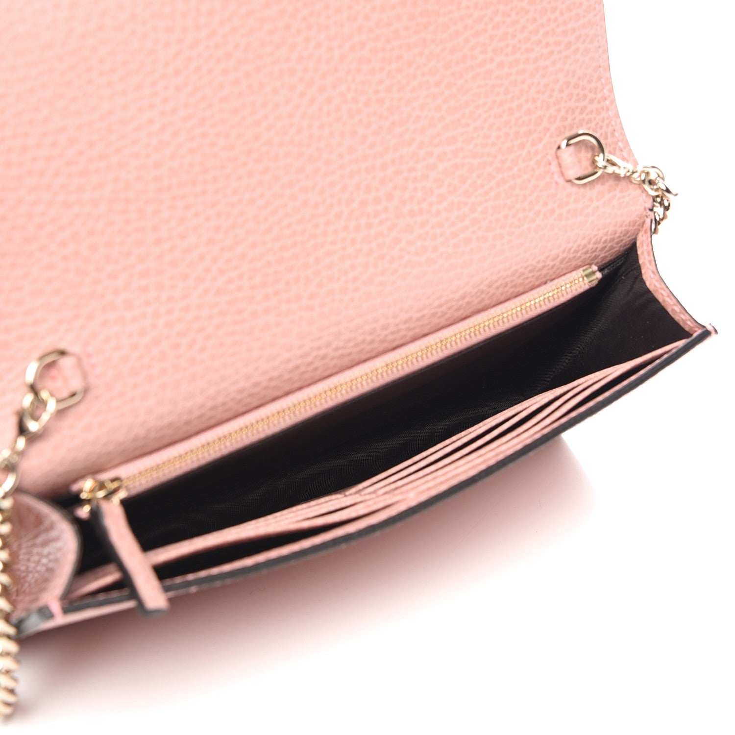 Gucci Dollar Calfskin Medium Betty Chain Wallet Soft Pink 5 of 9