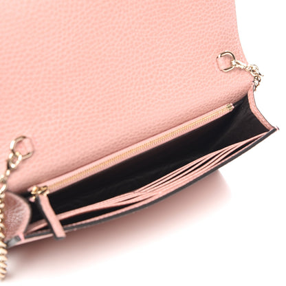Gucci Dollar Calfskin Medium Betty Chain Wallet Soft Pink 5 of 9