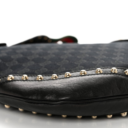 Gucci Monogram Pelham Studded Shoulder Bag Black 9 of 11