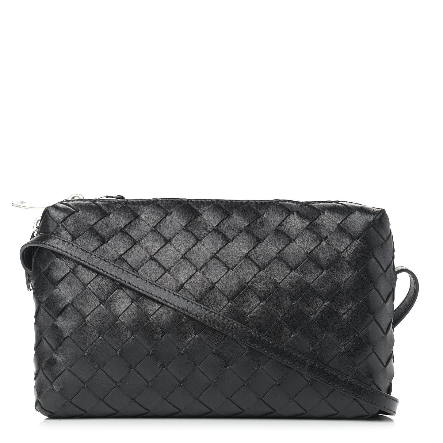 Nappa Intrecciato Nodini Mini Crossbody Black