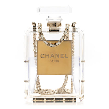 Chanel Transluscent Plexiglass Perfume Bottle Clutch 1 of 11