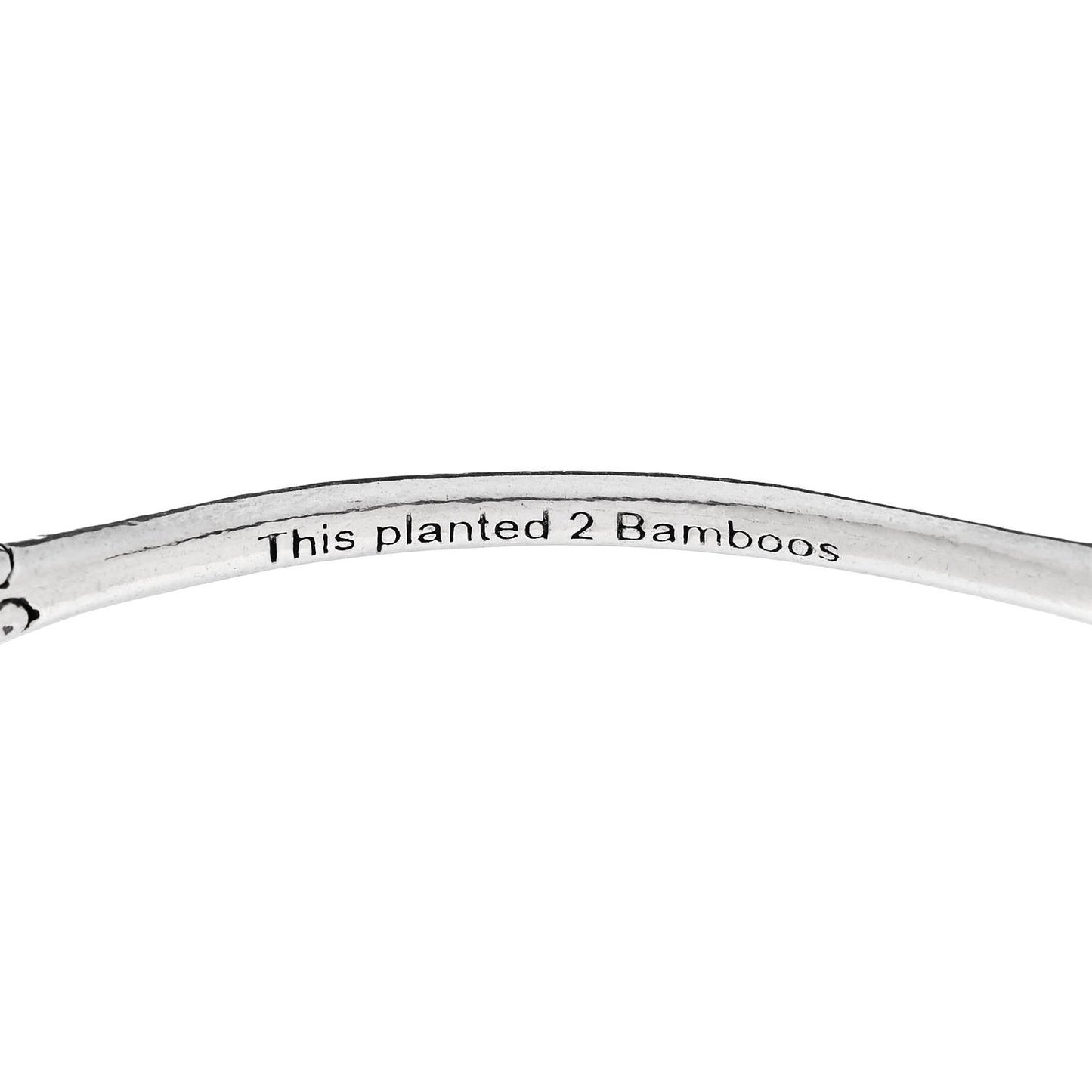 Sterling Silver Bamboo Bangle Bracelet Set of 3